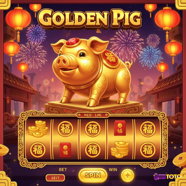 Dapatkan sensasi kemenangan besar dan jackpot dalam permainan GOLDEN PIG